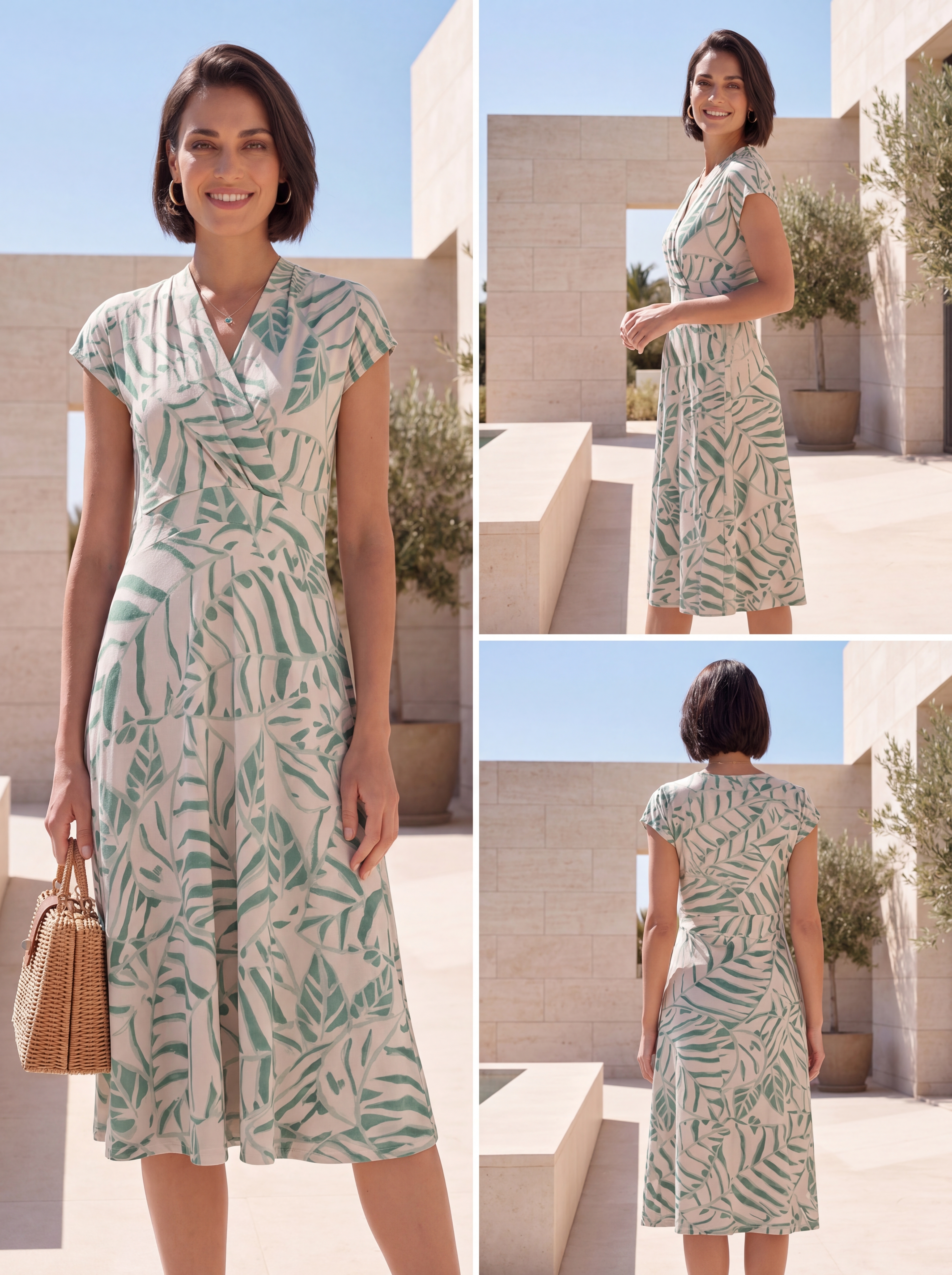 Dámske zelené zavinovacie šaty ZABAIONE CARRARA GREEN s.WEAR 13